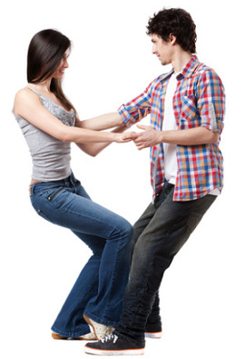 Couple dansant le lindy hop